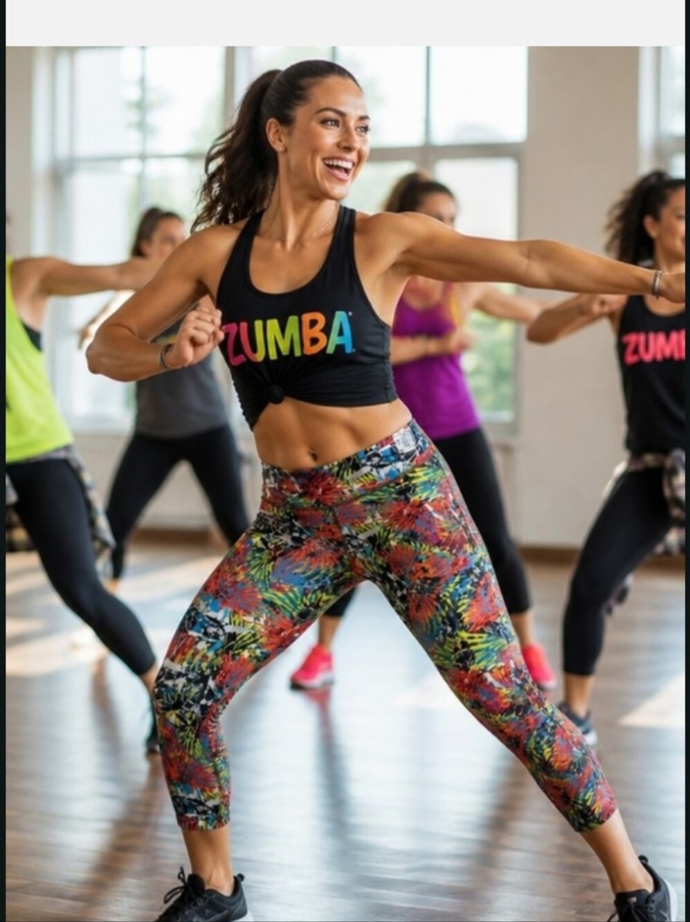 Zumba Fitness Women’s Tropical Multicolor Capri Leggings